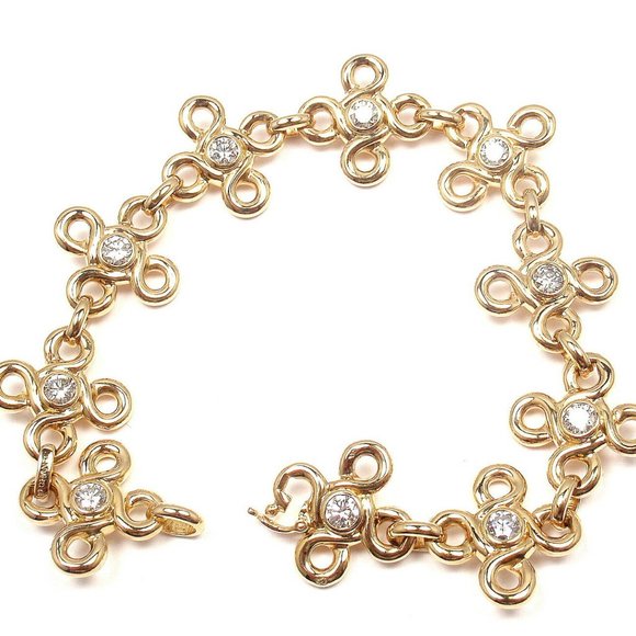 Rare! Authentic Chanel 18k Yellow Gold Diamond Bracelet Papers - Picture 7 of 11